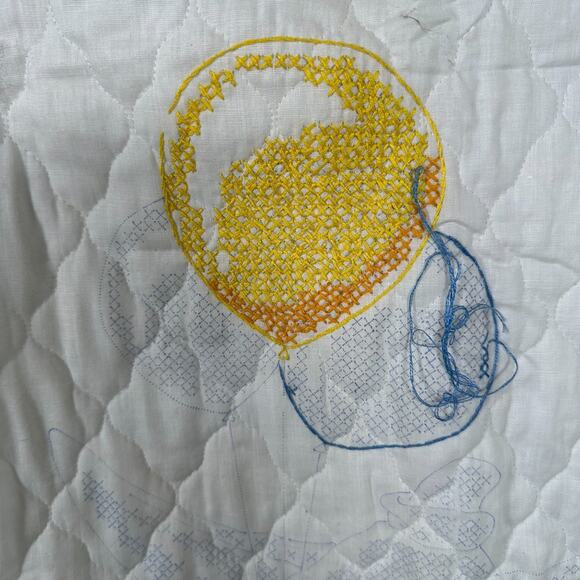 Vintage Stamped Cross Stitch Disney Paragon Dumbo Crib Quilt Kit #0951 42"x30" - Picture 3 of 10